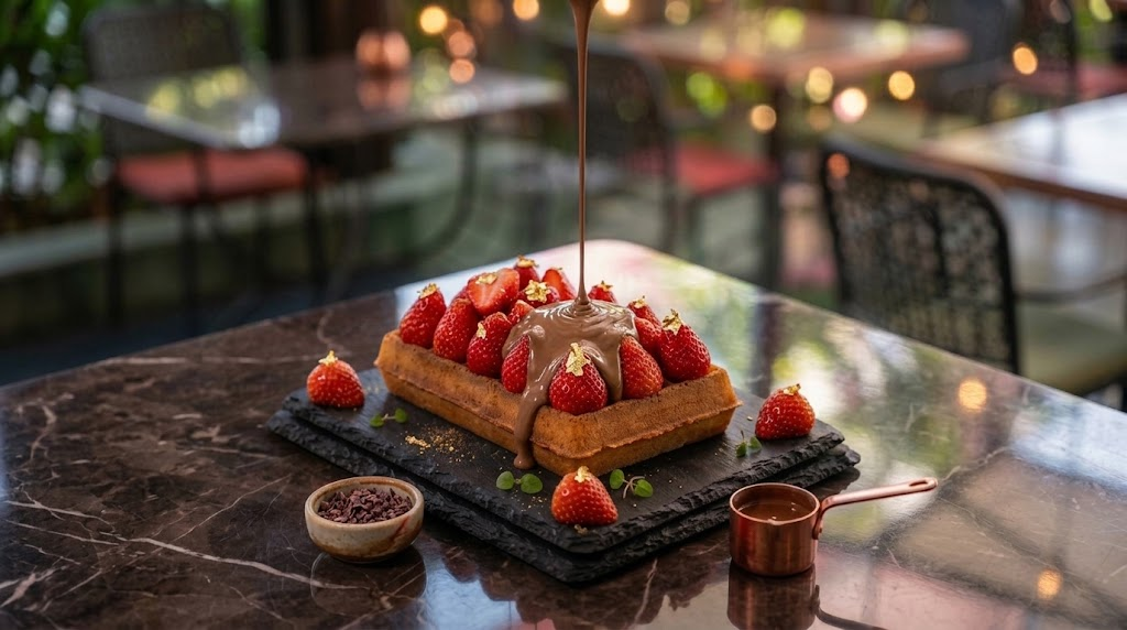 Çilekli Waffle